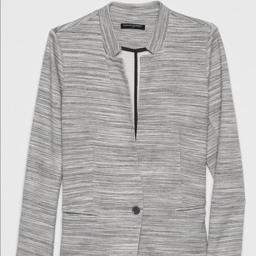 🚫SOLD - Space-Dyed Inverted Collar Blazer